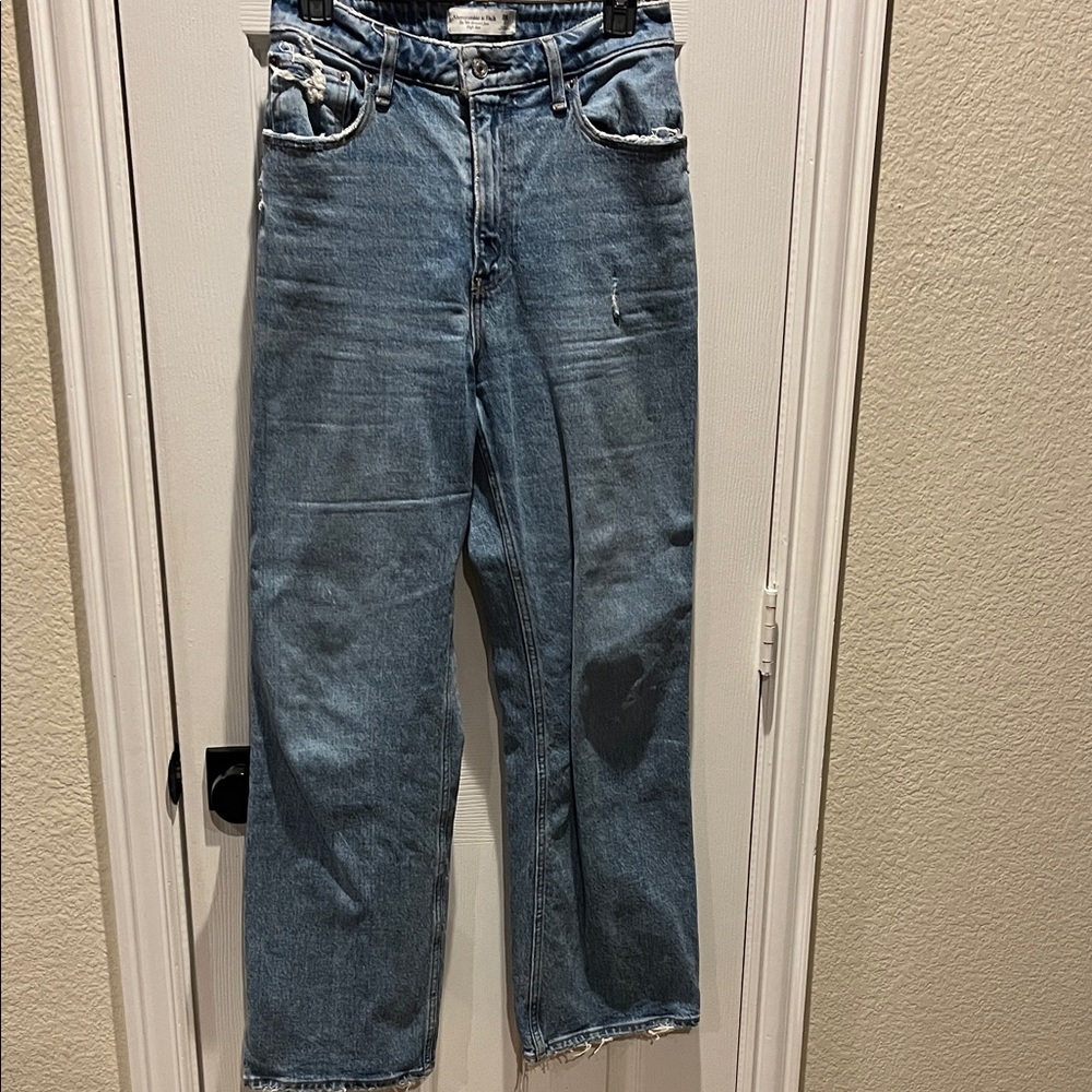 Abercrombie & Fitch Women's High Rise Jeans - Blue